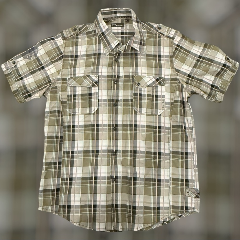 Men’s 7 Diamonds Short Sleeve Button Down Size XL